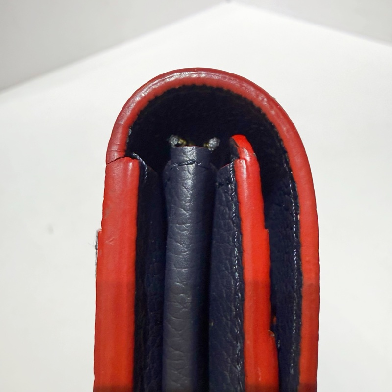 路易威登/Louis Vuitton LV sarah純皮款信封錢包 芯片款 午夜藍 卡包錢包二合一-5