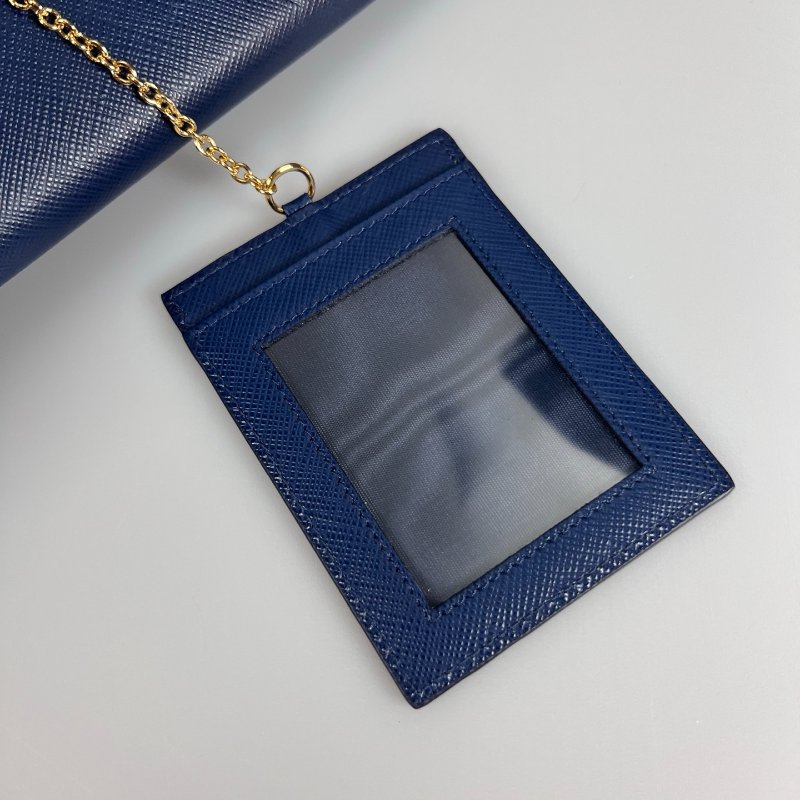 PRADA   藍釦式掀蓋長夾-11