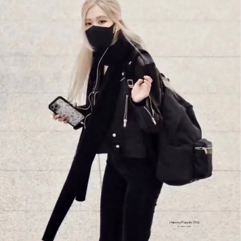 Yves Saint Laurent 聖羅蘭 YSL 黑色 尼龍 後背包 雙肩包 肩背包-3