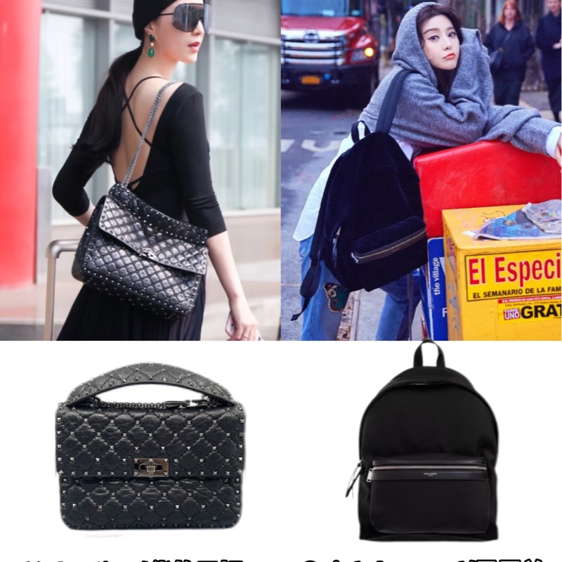 Yves Saint Laurent 聖羅蘭 YSL 黑色 尼龍 後背包 雙肩包 肩背包-5