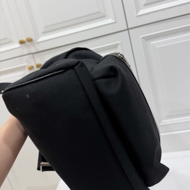 Yves Saint Laurent 聖羅蘭 YSL 黑色 尼龍 後背包 雙肩包 肩背包-12