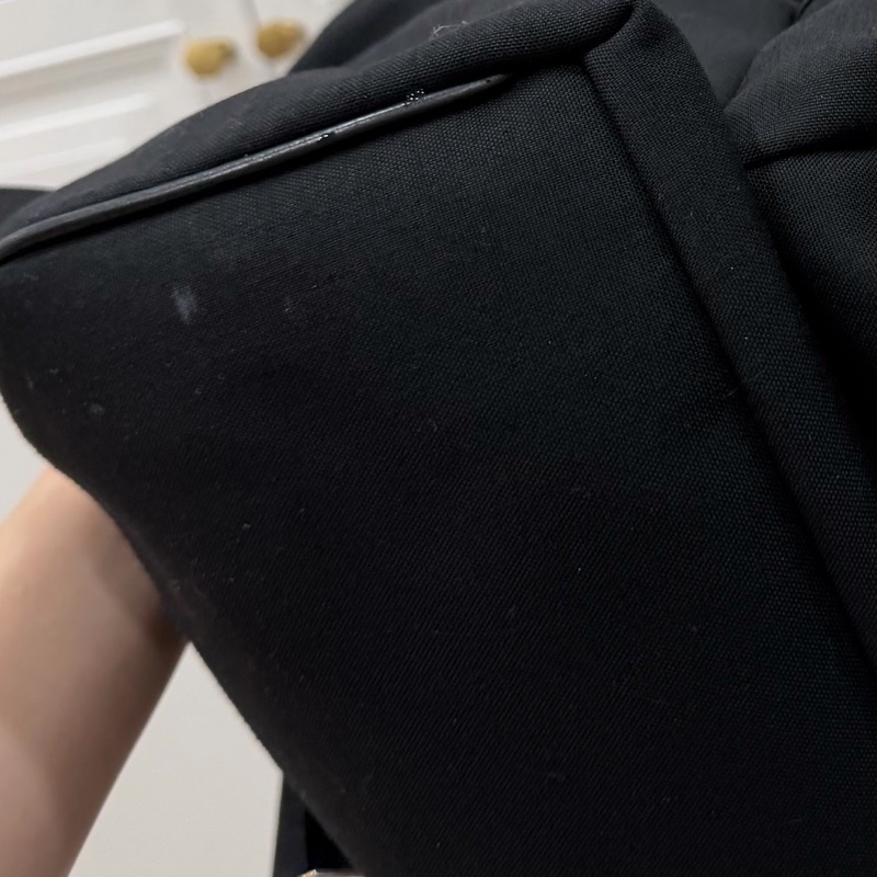 Yves Saint Laurent 聖羅蘭 YSL 黑色 尼龍 後背包 雙肩包 肩背包-25