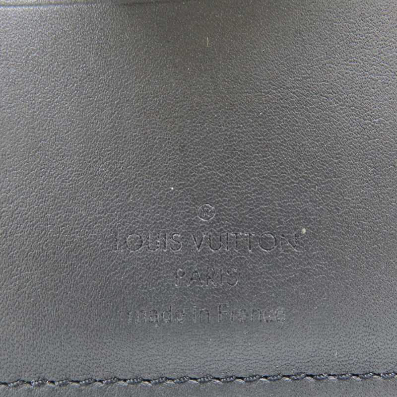 黑色 壓紋牛皮 原花 Multiple 短夾【LOUIS VUITTON LV 路易威登】 M62901-7
