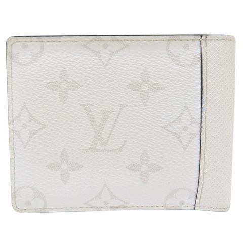 白色 原花 PVC塗層帆布 短夾【LOUIS VUITTON LV 路易威登】 M30896