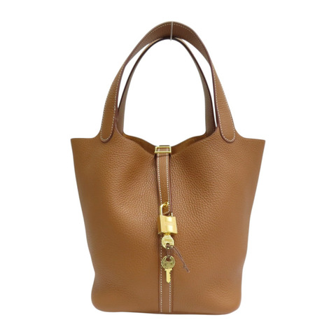 金棕色 TC牛皮 Picotin Lock 22 手提包 金扣 C刻 【HERMES 愛馬仕】 H060991CC