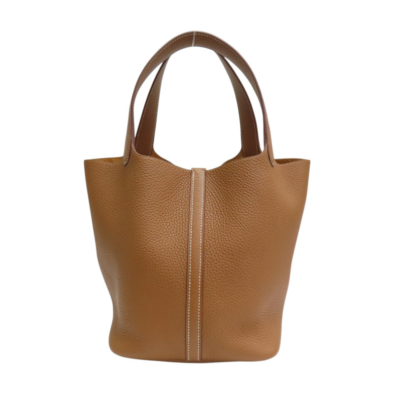 金棕色 TC牛皮 Picotin Lock 22 手提包 金扣 C刻 【HERMES 愛馬仕】 H060991CC-1