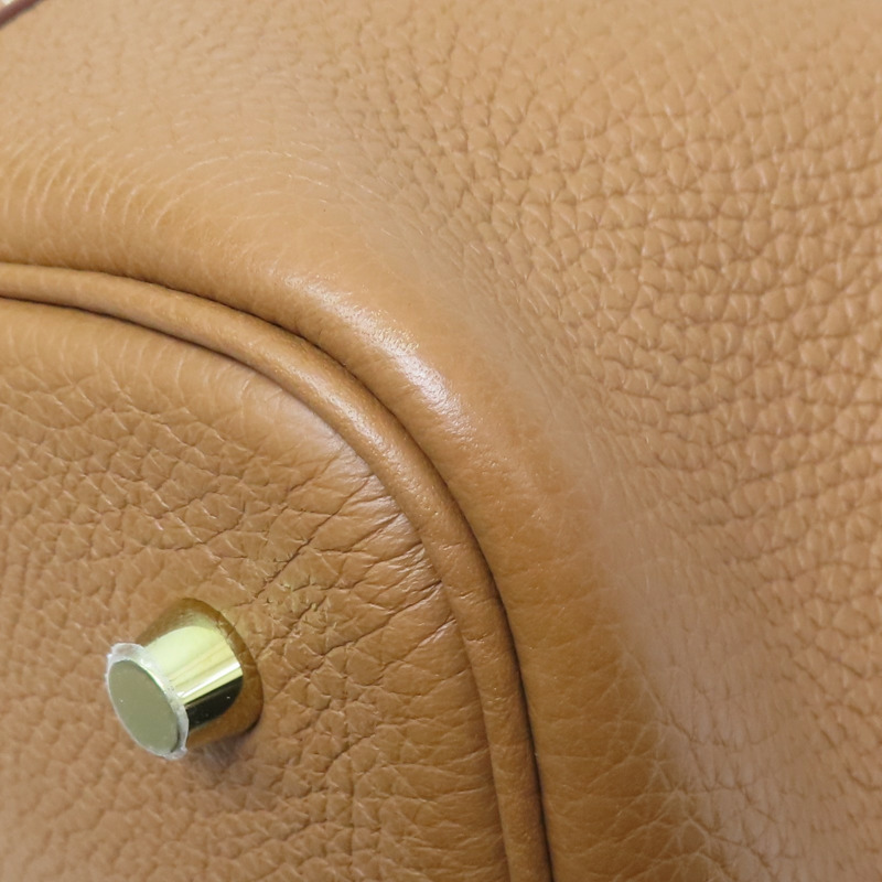 金棕色 TC牛皮 Picotin Lock 22 手提包 金扣 C刻 【HERMES 愛馬仕】 H060991CC-10