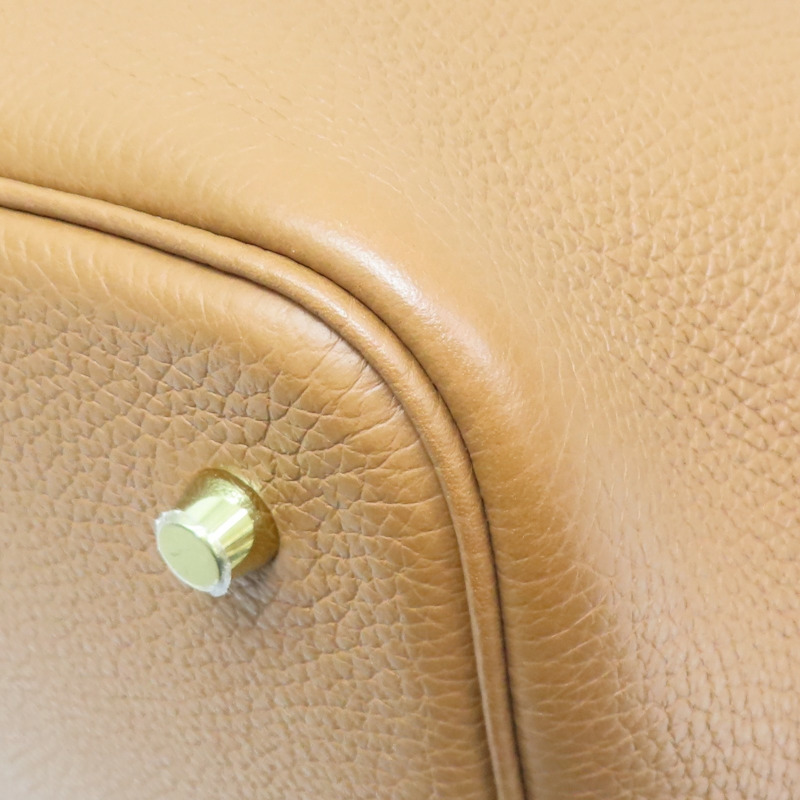 金棕色 TC牛皮 Picotin Lock 22 手提包 金扣 C刻 【HERMES 愛馬仕】 H060991CC-12