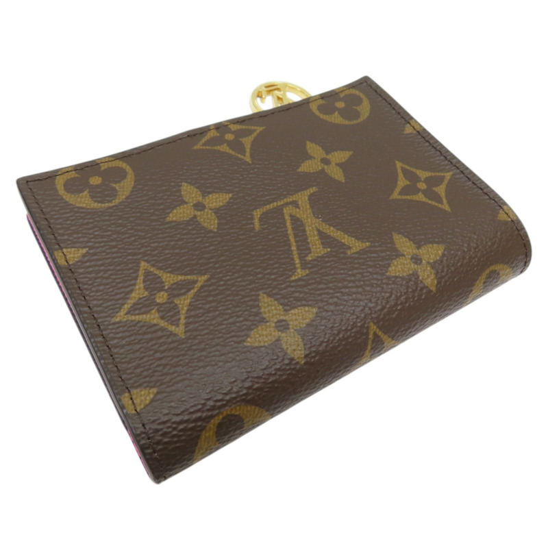 棕色 原花 PVC塗層帆布 雙折短夾【LOUIS VUITTON LV 路易威登】 M25692-2