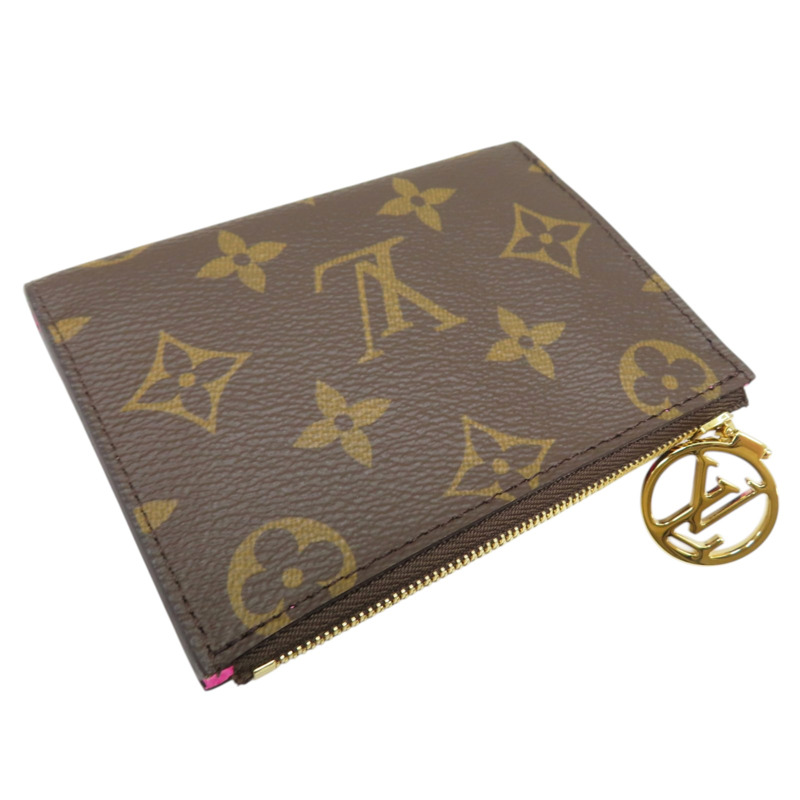 棕色 原花 PVC塗層帆布 雙折短夾【LOUIS VUITTON LV 路易威登】 M25692-3