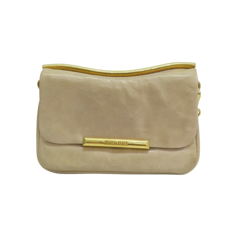 棕色 牛皮 Pattina 肩背包【MIU MIU 繆繆】 RP0290-1