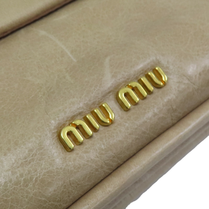 棕色 牛皮 Pattina 肩背包【MIU MIU 繆繆】 RP0290-9