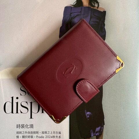 😍明星小卡收藏 拍立得相簿 Cartier 暗紅色扣式卡套