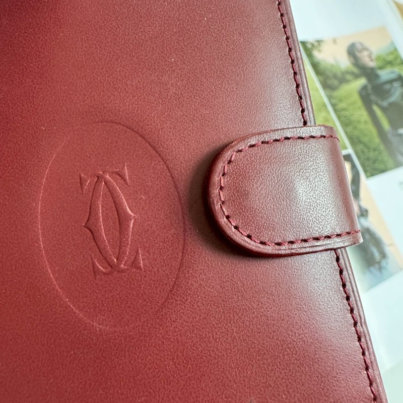 😍明星小卡收藏 拍立得相簿 Cartier 暗紅色扣式卡套-7