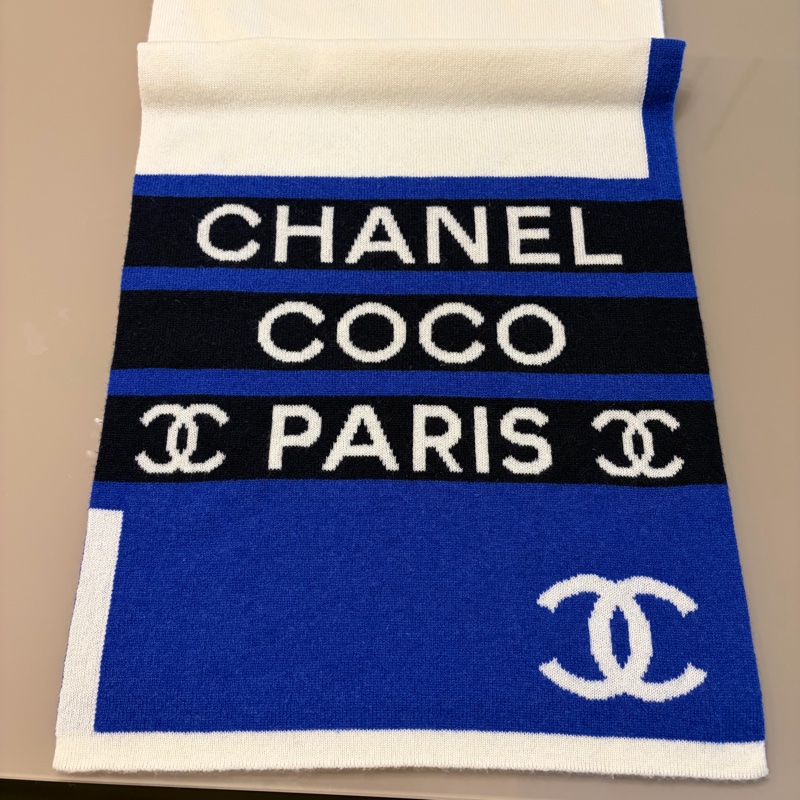 Chanel 100%cashmere雙層加厚長圍巾-2