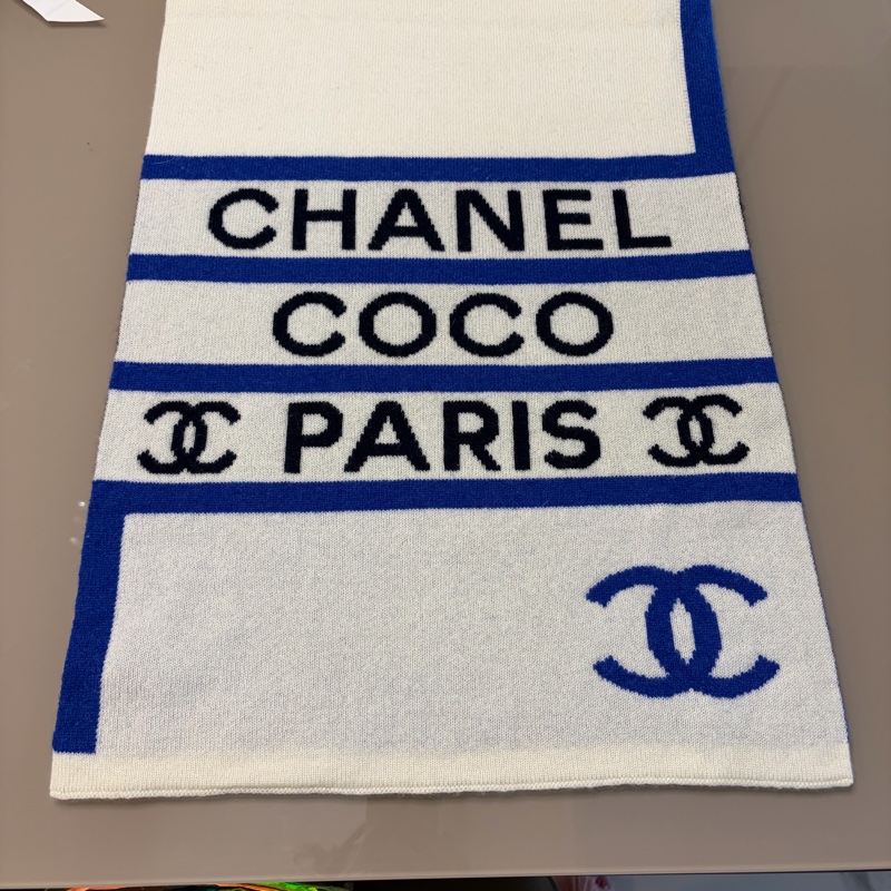 Chanel 100%cashmere雙層加厚長圍巾-3