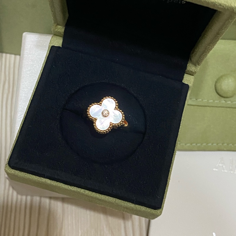 VCA 白貝母戒指#52號-1