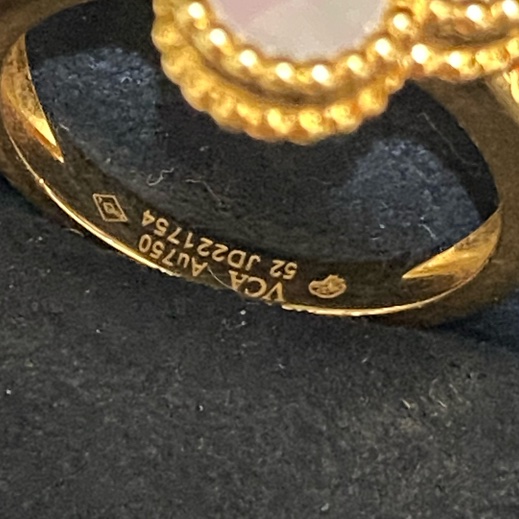 VCA 白貝母戒指#52號-8