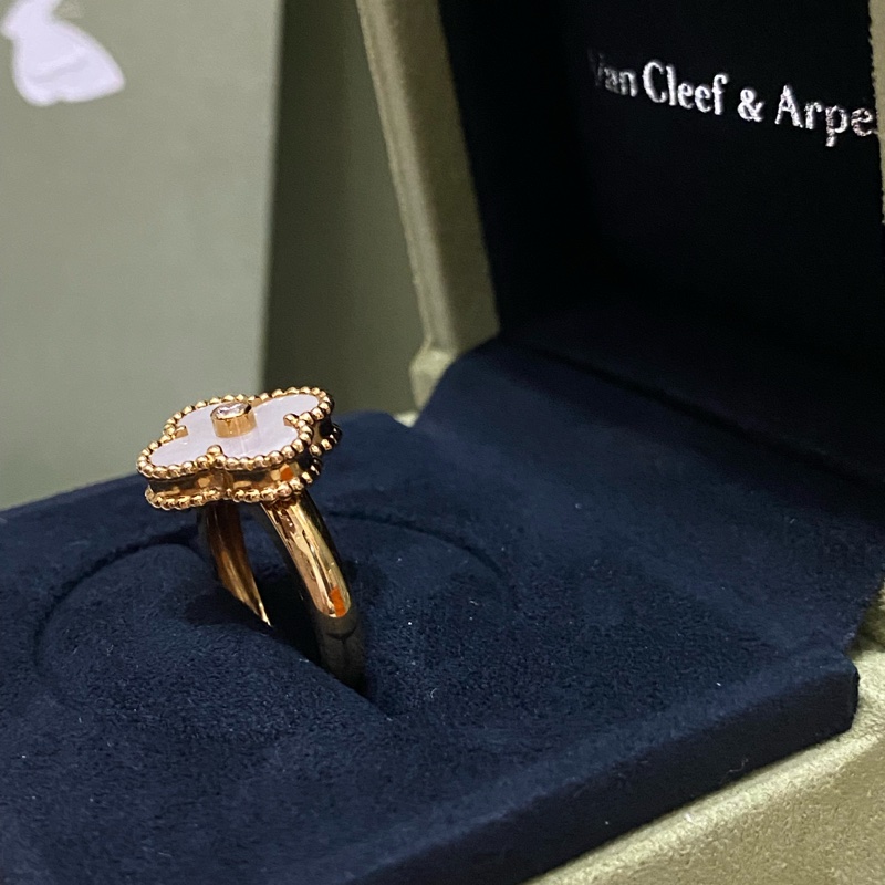 VCA 白貝母戒指#52號-10