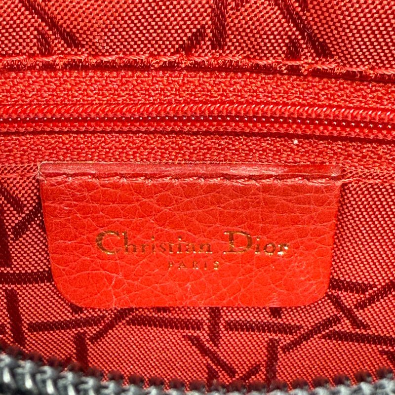 迪奧 Dior Lady Dior 黑色 Black 帆布 藤格紋 三格 黛妃包 戴妃包 手挽肩背兩用袋 手提包 斜背包 單肩包-9