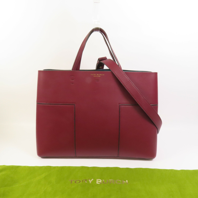 Tory Burch 牛皮皮革2 Way Shoulder金扣手挽肩背兩用袋-9