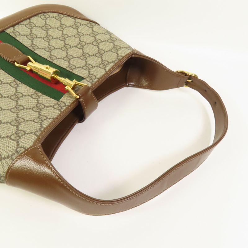 GUCCI 帆布Jackie 1961 Small金扣肩背袋-5