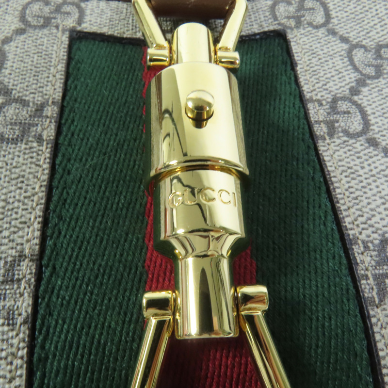 GUCCI 帆布Jackie 1961 Small金扣肩背袋-6