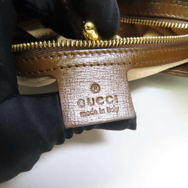 GUCCI 帆布Jackie 1961 Small金扣肩背袋-7