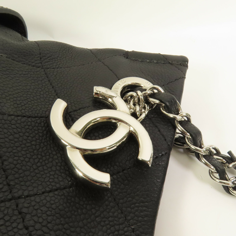CHANEL 牛皮皮革Shoulder Bag銀扣鏈帶肩背袋-6