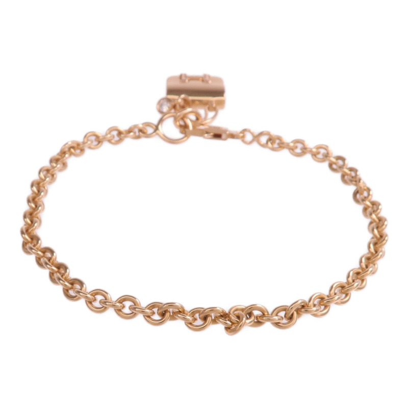 HERMES 18K玫瑰金Amulettes Constance Bracelet鑽石手鏈-2