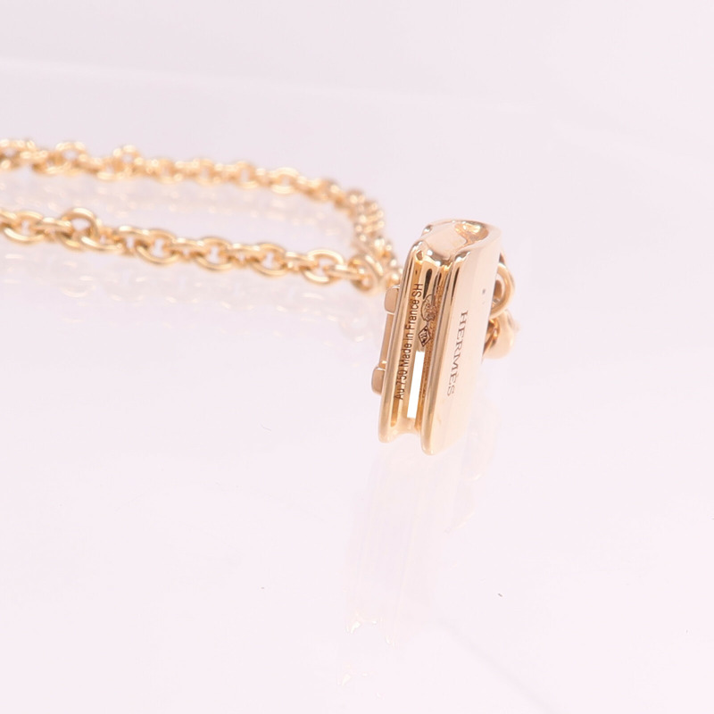 HERMES 18K玫瑰金Amulettes Constance Bracelet鑽石手鏈-5