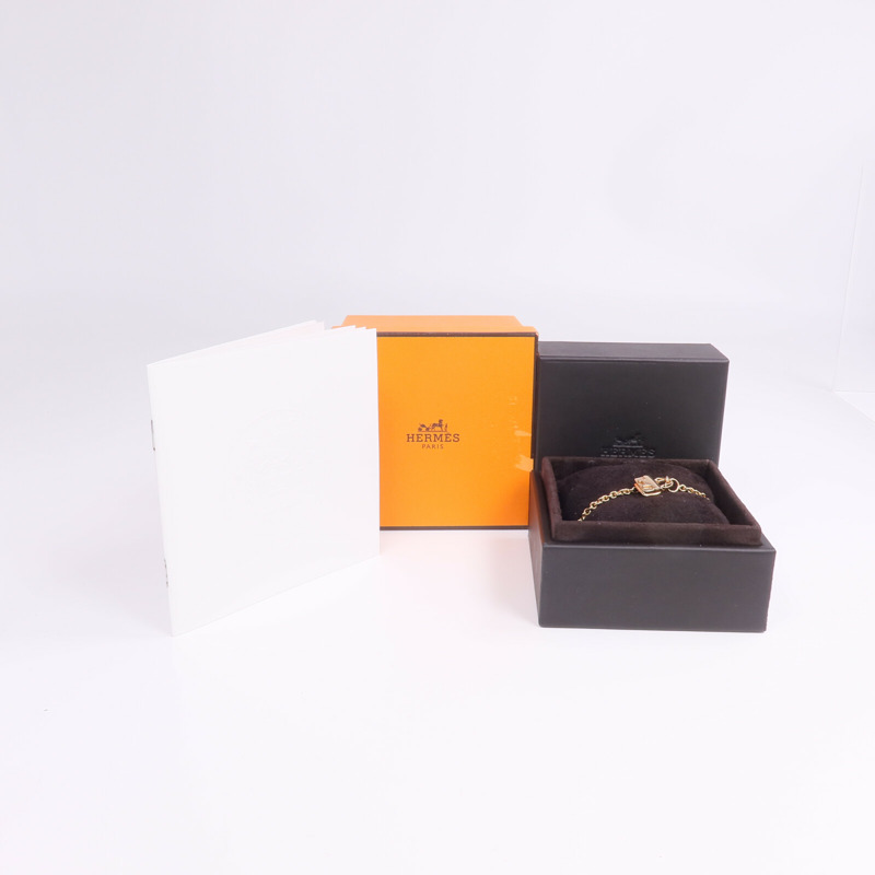 HERMES 18K玫瑰金Amulettes Constance Bracelet鑽石手鏈-8