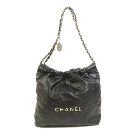CHANEL 牛皮皮革Chanel 22 Small銀扣鏈帶肩背袋