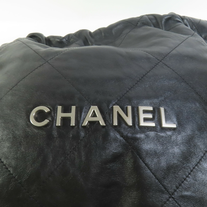 CHANEL 牛皮皮革Chanel 22 Small銀扣鏈帶肩背袋-7