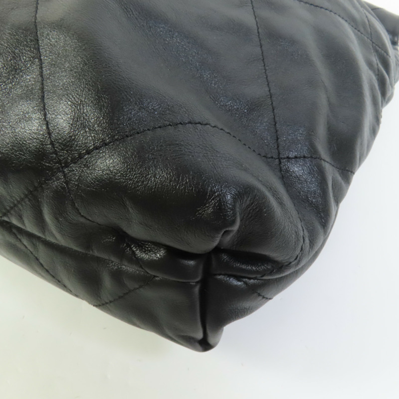 CHANEL 牛皮皮革Chanel 22 Small銀扣鏈帶肩背袋-14