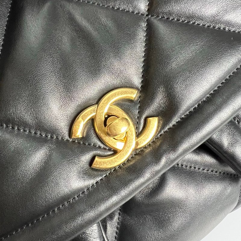 CHANEL HOBO嬉皮包 小牛皮黑 AS5727/晶片款-6