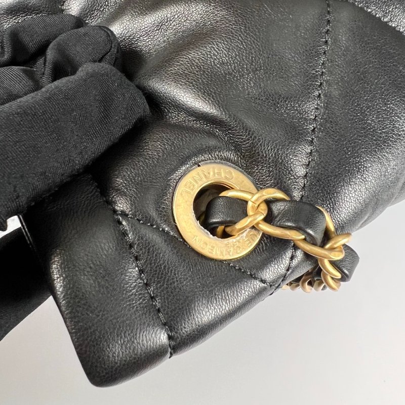 CHANEL HOBO嬉皮包 小牛皮黑 AS5727/晶片款-7
