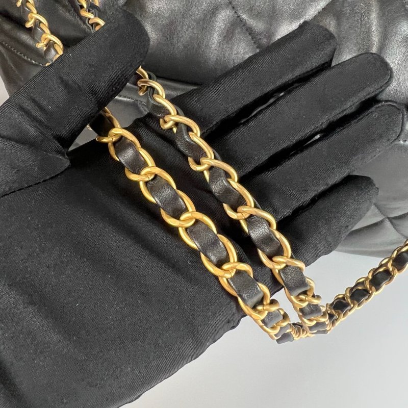 CHANEL HOBO嬉皮包 小牛皮黑 AS5727/晶片款-14