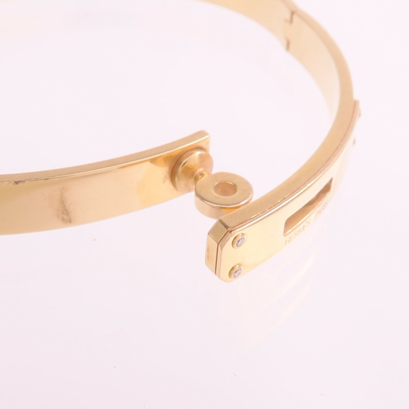 HERMES 18K玫瑰金Kelly Bracelet手鐲-5