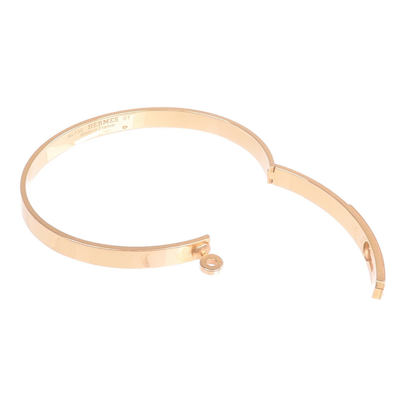 HERMES 18K玫瑰金Kelly Bracelet手鐲-7
