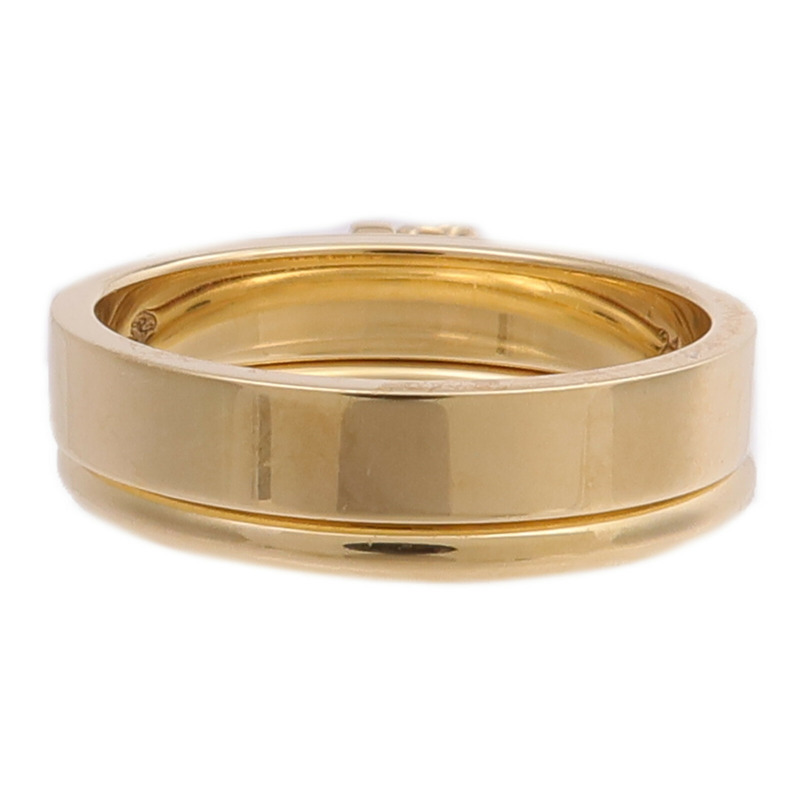 HERMES 18K黃金Bague Kelly TPM Double戒指Hermes#50/US#5.25-3