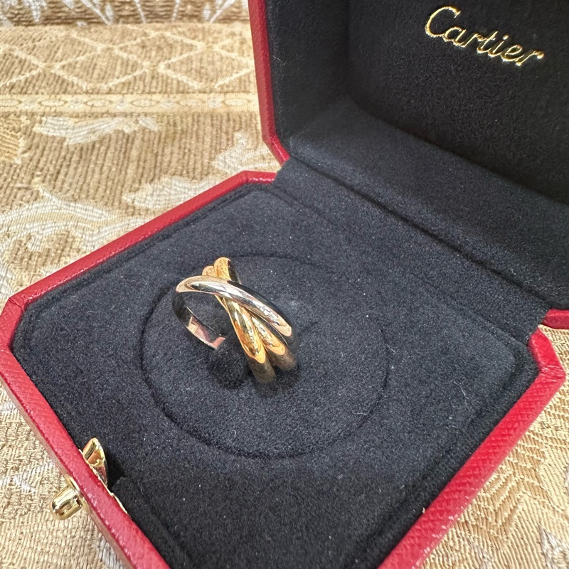 Cartier 750三色金Trinity三環經典款戒指CRB42342-2