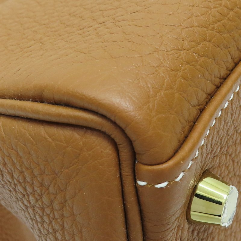 金棕色 Togo牛革 Kelly 32 凱莉包 兩用包 A刻 金扣-7