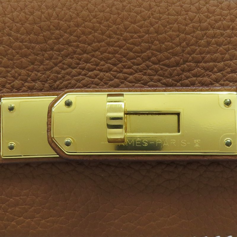 金棕色 Togo牛革 Kelly 32 凱莉包 兩用包 A刻 金扣-10