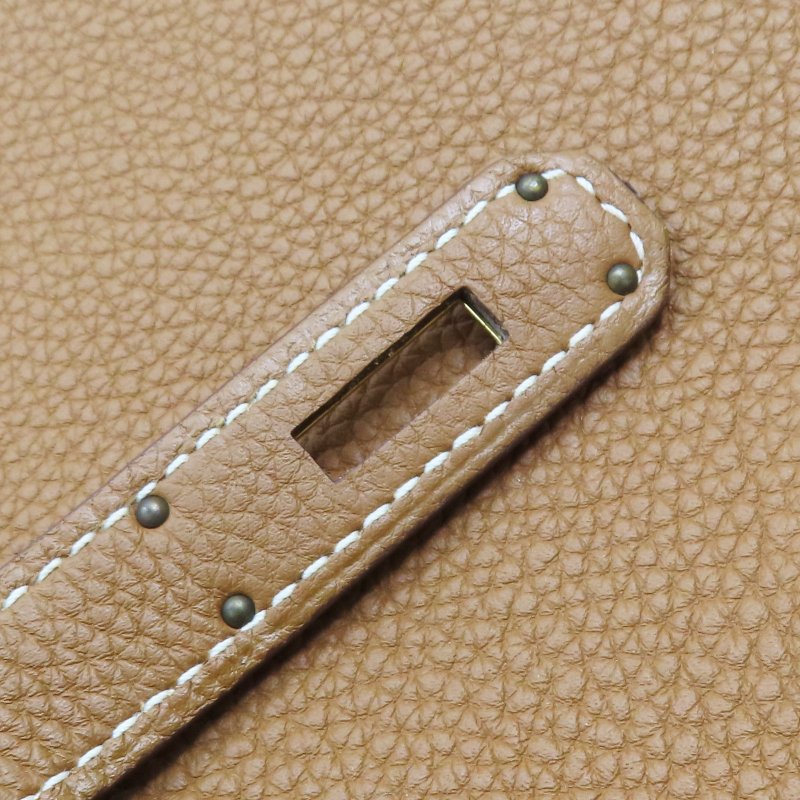 金棕色 Togo牛革 Kelly 32 凱莉包 兩用包 A刻 金扣-16