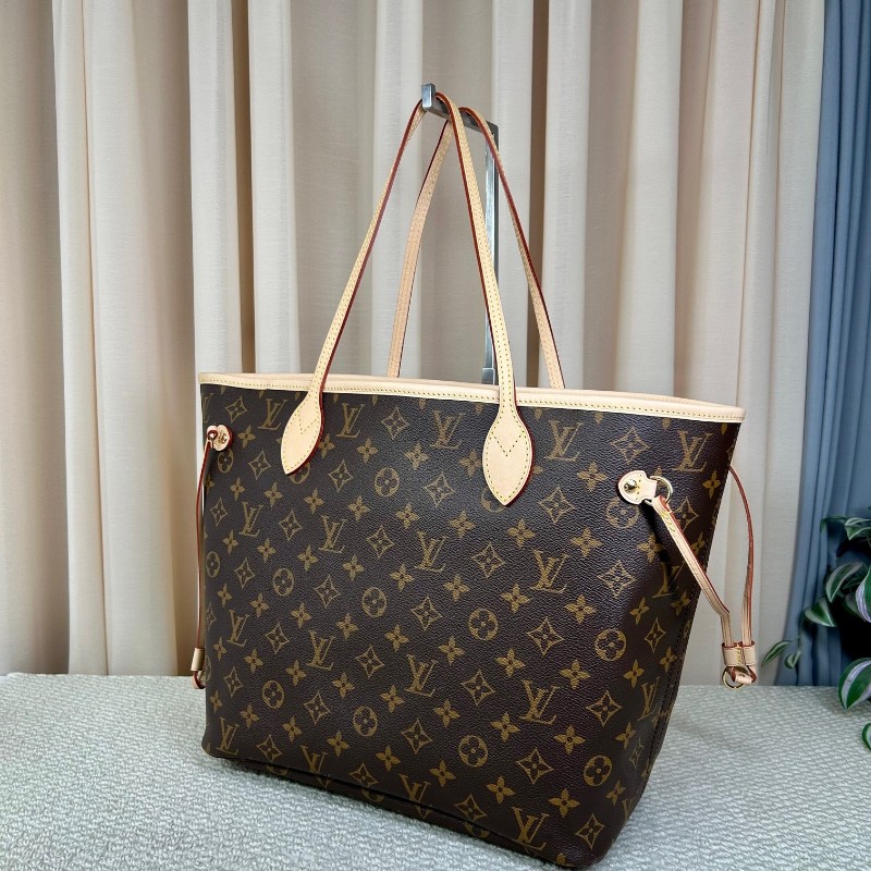 LV路易威登neverfull老花購物袋子母包 經典老花滿印 紅色內裡 手拎單肩腋下包 萬年經典款 實用大容量 日常出街旅遊度假都Ok-3