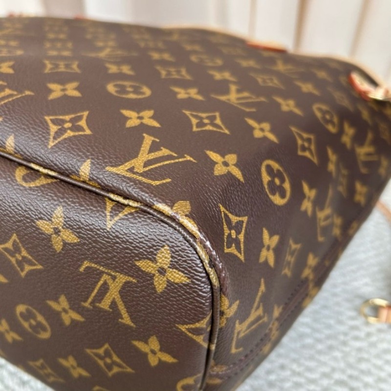 LV路易威登neverfull老花購物袋子母包 經典老花滿印 紅色內裡 手拎單肩腋下包 萬年經典款 實用大容量 日常出街旅遊度假都Ok-11