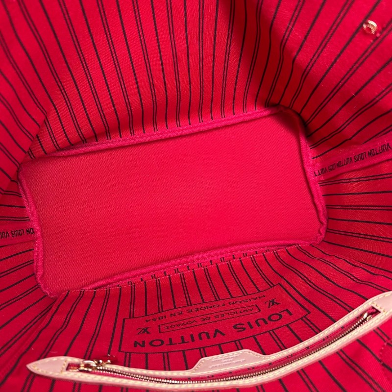 LV路易威登neverfull老花購物袋子母包 經典老花滿印 紅色內裡 手拎單肩腋下包 萬年經典款 實用大容量 日常出街旅遊度假都Ok-12