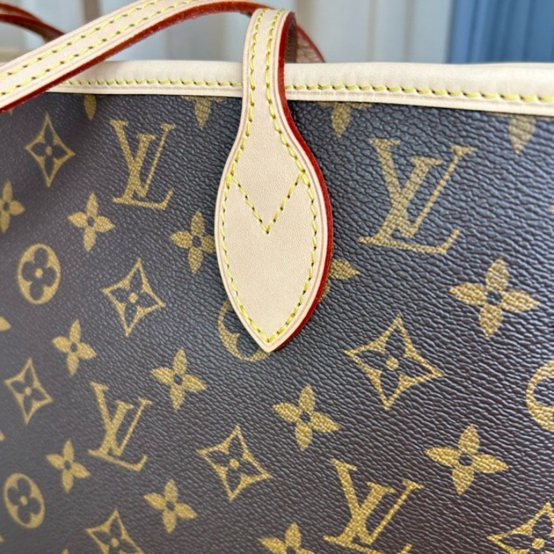 LV路易威登neverfull老花購物袋子母包 經典老花滿印 紅色內裡 手拎單肩腋下包 萬年經典款 實用大容量 日常出街旅遊度假都Ok-21