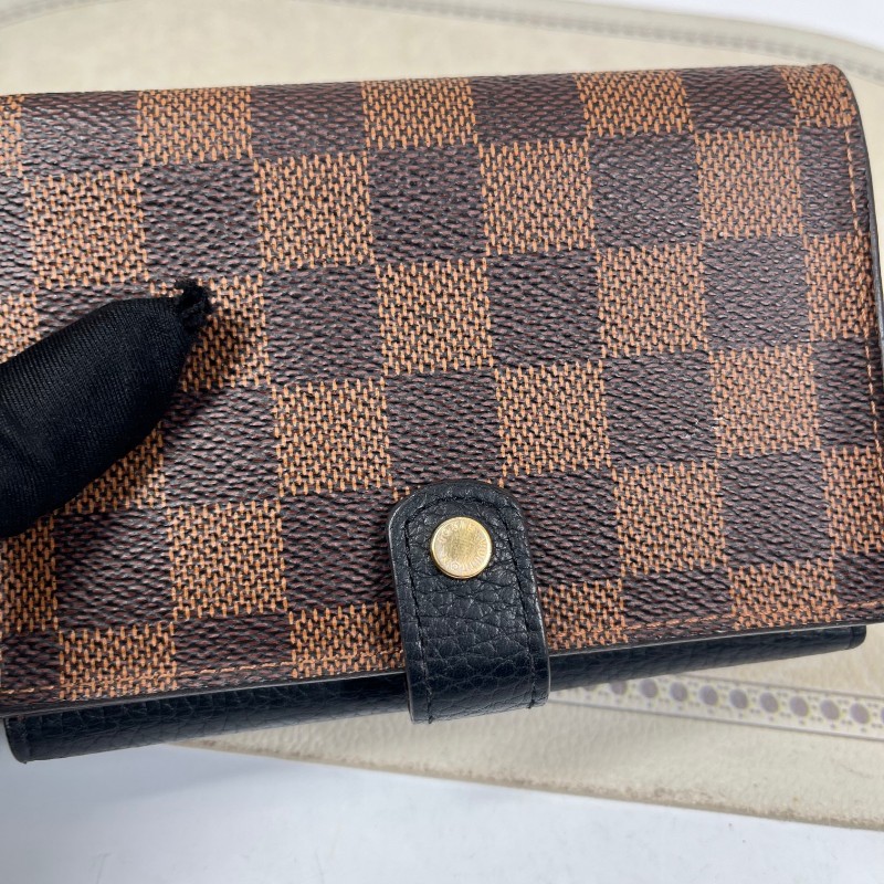 LV路易威登 棋盤格對折錢包 內裡卡位多 可放現金 有隔層 小巧便攜-3